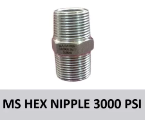 MS Hex Nipple 3000 PSI